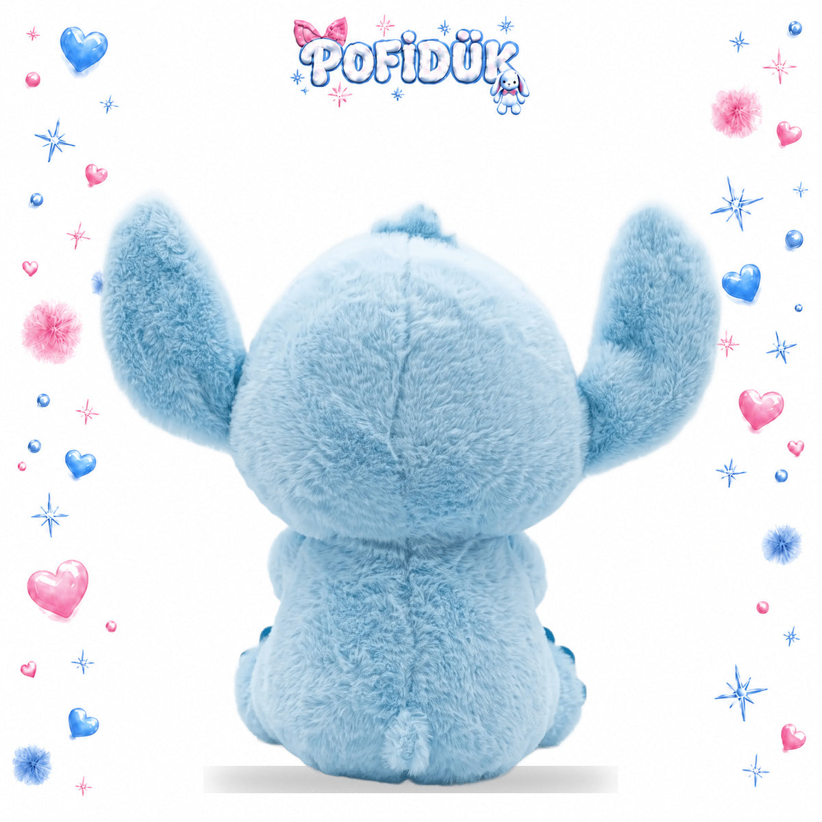 Stitch Mikrofonlu Mavi Peluş Oyuncak 30 Cm