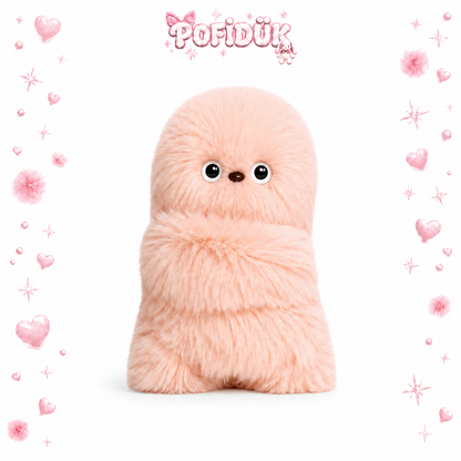 Mirumi Peluş Oyuncak | Yumuşak Uyku Arkadaşı – Krem, Gri & Pembe
