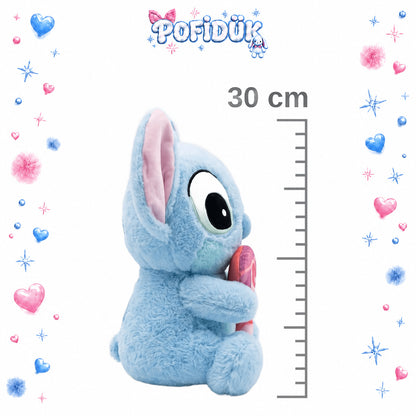 Stitch Mikrofonlu Mavi Peluş Oyuncak 30 Cm